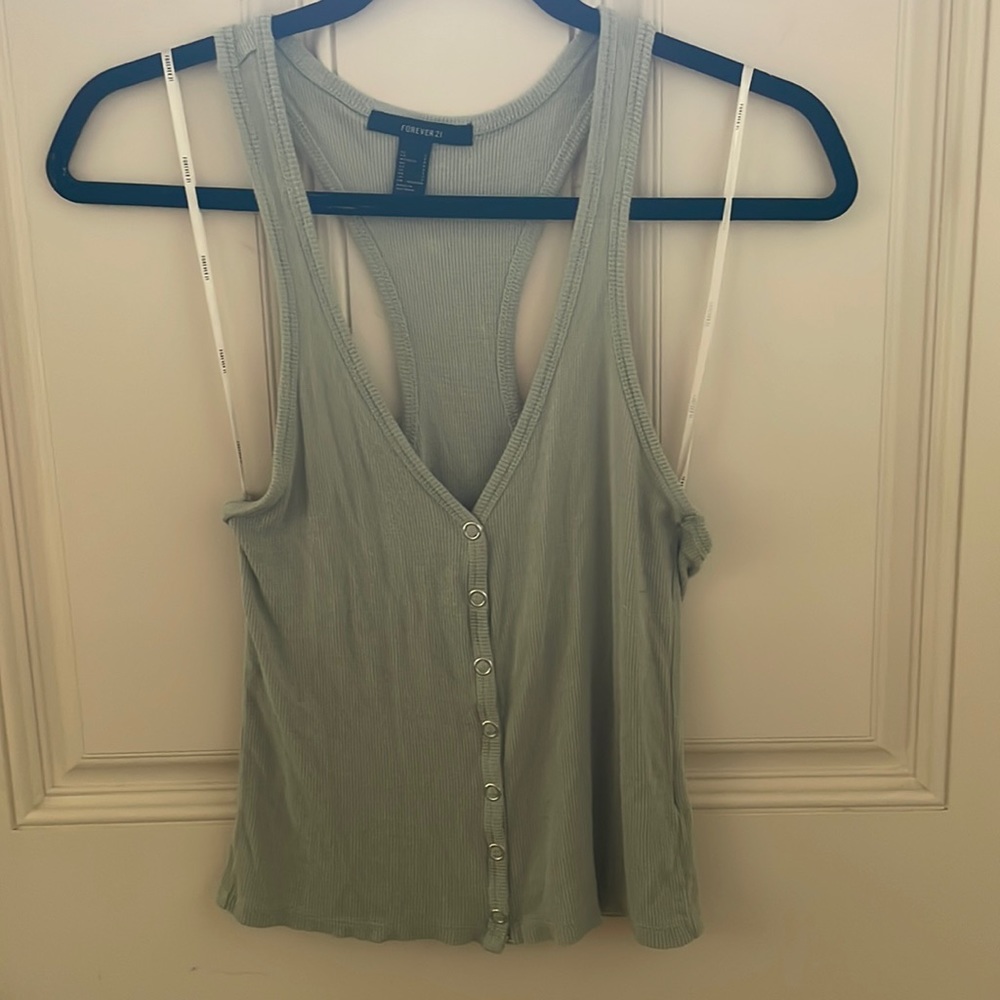 Ribbed Racerback Tank Top